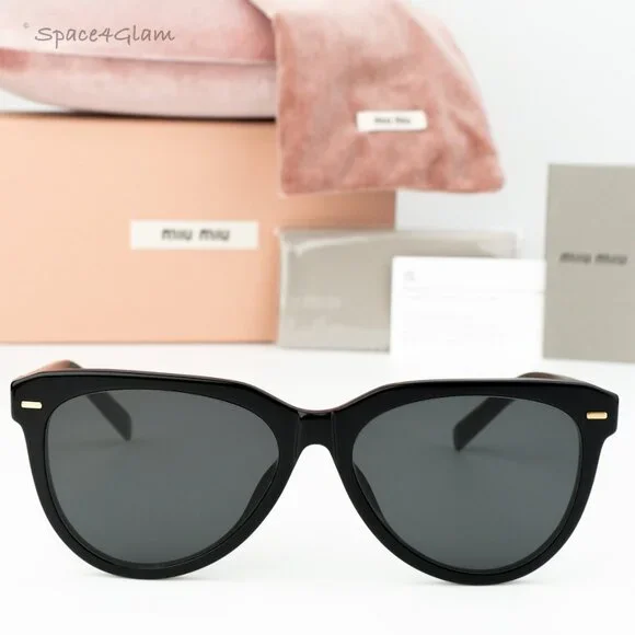 BRAND NEW Miu Miu MU12ZS 16K5S0 Black Grey Phantos Unisex Sunglasses 0MU 12ZS